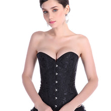 Sexy Blue boned Jacquard Sexy Overbust corset