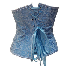 Jacquard Blue Underbust Corsets