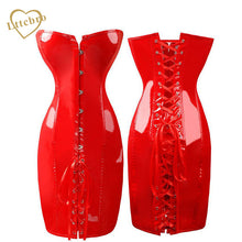 PVC Corset Sexy Faux Leather Bustier Corsets Dress and Corpetes Espartilhos Bustier Plus Size Corset Top