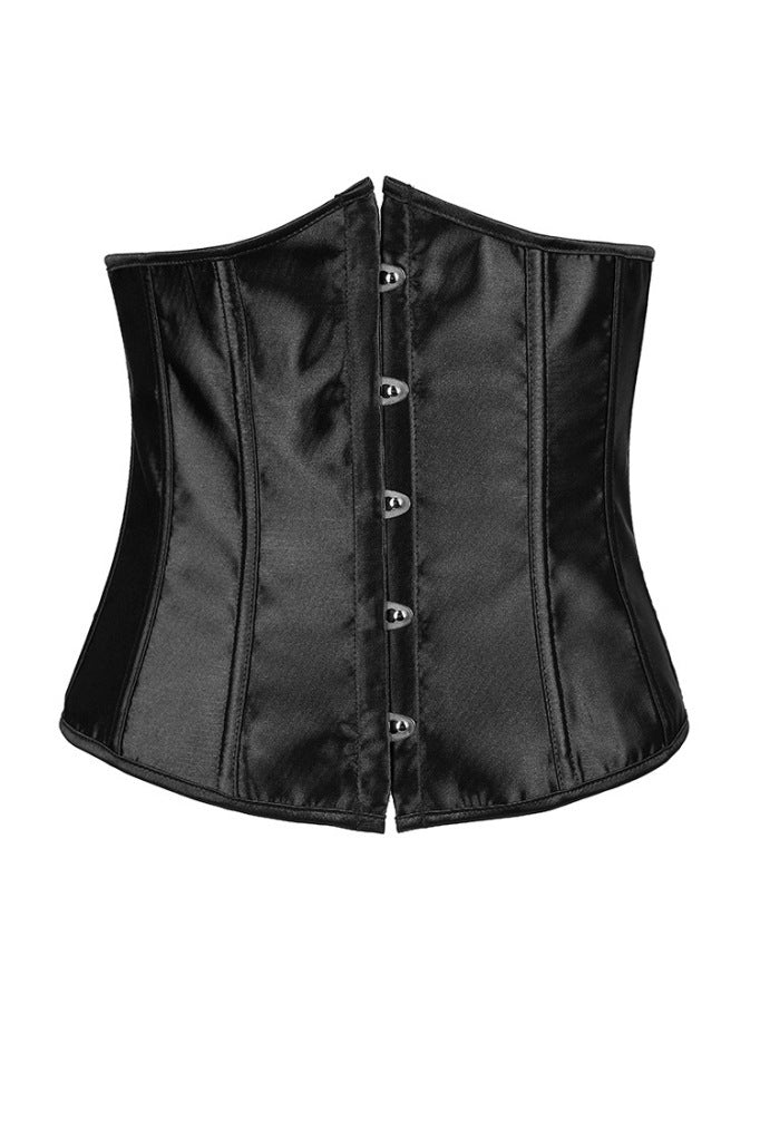 Stunning Satin Waist Underbust Corset Bustier Top Lace up boned Sexy Lingerie Corset Basques Korsett Waist Cincher