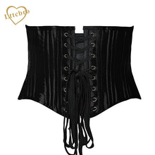 Underbust Corset 26 Steel Boned Corset Short Torso Heavy Duty Waist Trainer Corset for Weight Loss Satin Women