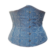 Jacquard Blue Underbust Corsets
