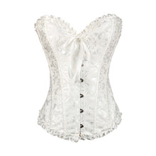 Sweetheart Brocade Overbust Pattern Corset Top with G-String