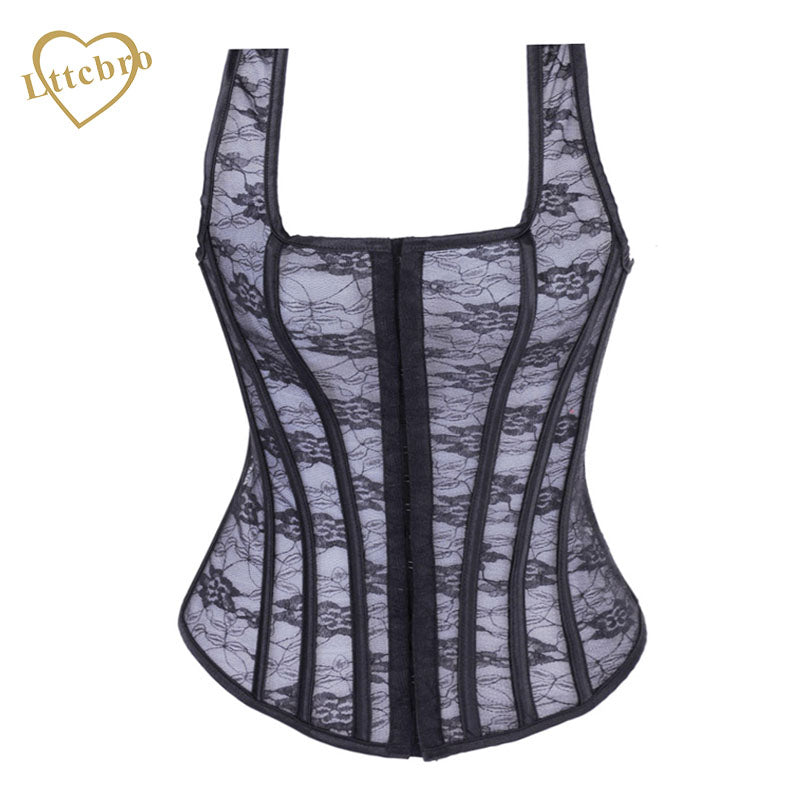 Black Lace Halter Corset