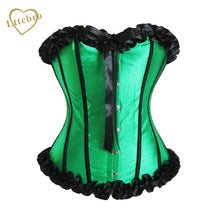 Green Strapless Burlesque Corset