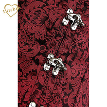 Steampunk Corset and Bustier Red Brocade Sexy Cupless Vest Corset Gothic Waist Corsets Steel Boned Cosplay Clothing