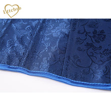 Blue Brocade Waist Underbust Corset Gothic Burlesque Costume Corpetes DropShip Sexy Bustier Korsett Waist Trainer