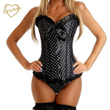 Red Burlesque Polka Dot Overbust Corset
