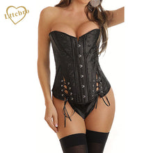 Rocker Chic&amp;quot; Lace-Up Overbust Corset