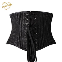 Underbust Corset Women's 26 Steel Boned Heavy Duty Waist Trainer Corset for Weight Loss Brocade