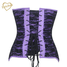 Underbust Corset Top 2016 New Lace Satin Sexy Gothic Beige Steel Boned Corset Bustiers Waist Trainer Slimming Underwear Lingerie