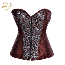 Zipper Deluxe Brocade Steel Boned Corset