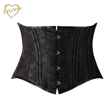 Underbust Corset Women's 26 Steel Boned Heavy Duty Waist Trainer Corset for Weight Loss Brocade