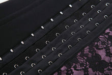 Women's Lace Decorate 9 Steel Boned Underbust Corset Waist Cincher