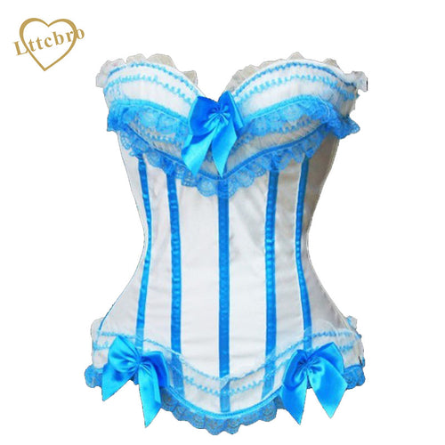Lace Ruffle Burlesque Overbust Corset