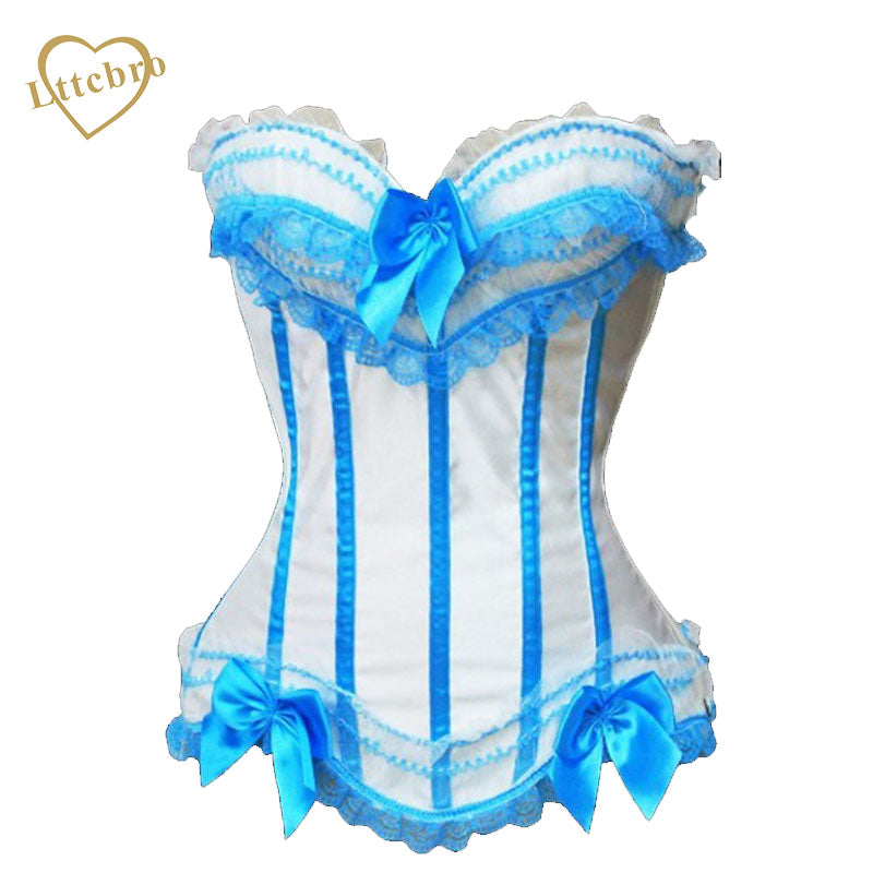 Lace Ruffle Burlesque Overbust Corset