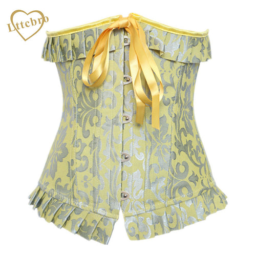 Waist Trainer Corsets and Bustiers Sexy Underbust Corset Slimming Halloween Corsets Lace Up Gothic Steel Boned Corselet Top