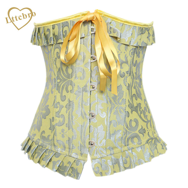 Waist Trainer Corsets and Bustiers Sexy Underbust Corset Slimming Halloween Corsets Lace Up Gothic Steel Boned Corselet Top