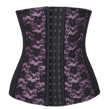 Women's Lace Decorate 9 Steel Boned Underbust Corset Waist Cincher