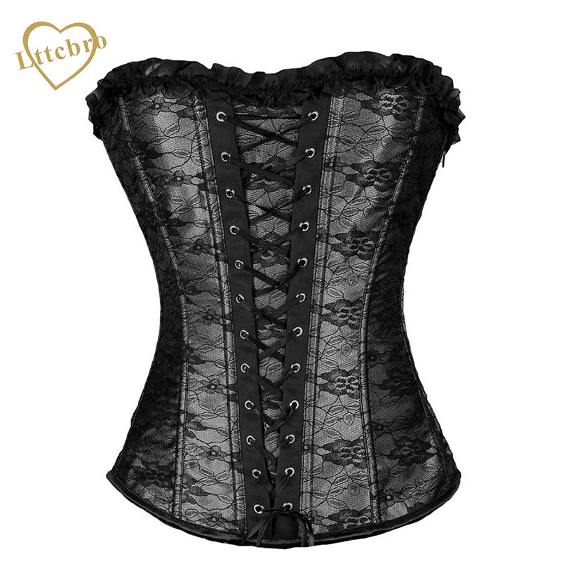 Burlesque Lace-Up Overbust Corset