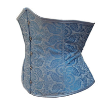 Jacquard Blue Underbust Corsets