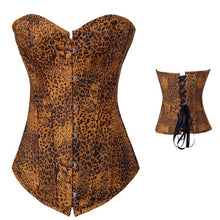 Women's Leopard Overbust corsets