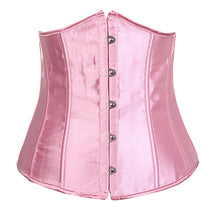 Stunning Satin Waist Underbust Corset Bustier Top Lace up boned Sexy Lingerie Corset Basques Korsett Waist Cincher