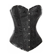 Sexy Blue boned Jacquard Sexy Overbust corset