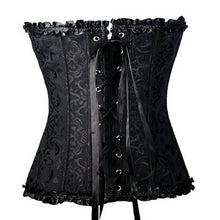 Sweetheart Brocade Overbust Pattern Corset Top with G-String