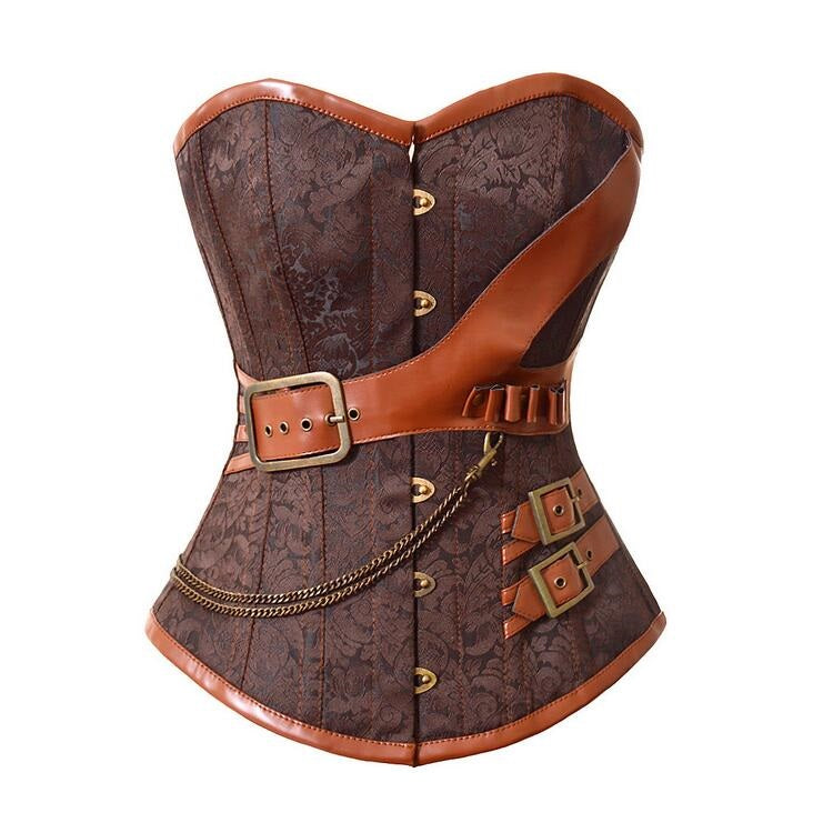 Fashion Sexy Retro Waist Steel Boned Corsets Women Steampunk Corset Waist Cincher Brocade Bustiers for Women Gifts S-2XL