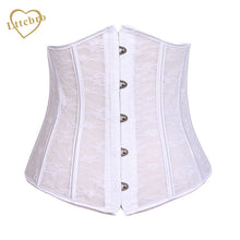 Hot Floral Pattern Underbust Corset Top Sexy Lingerie Wedding corset corpetes e espartilhos sexy Black Seethrough