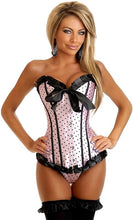 Red Burlesque Polka Dot Overbust Corset
