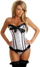 Red Burlesque Polka Dot Overbust Corset