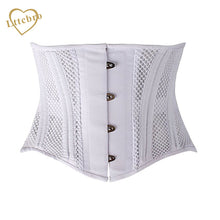 Underbust Corset Women's 26 Steel Boned Short Torso Breathable Mesh Waist Cincher Waspie Corset for Weight