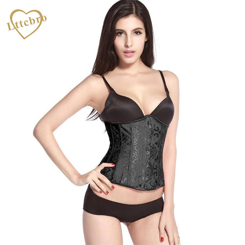 Waist Corset Cincher Brocade Waspie Underbust Corset Top Black/Red/ White Plus Size S-6XL Corselet Shaper Waist Trimmer