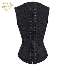 Black Steampunk Corset and Bustier Brocade Sexy Cupless Vest Corset Gothic Waist Corsets Steel Boned Cosplay Clothing