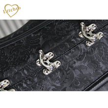 Steampunk Corsets Bustier Top Gothic Halloween Waist Corsets Corselet Overbust Waist Trainer Body Shaper Leather Trim