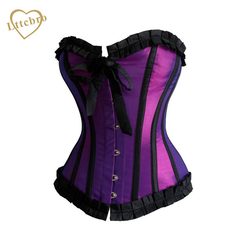 Purple Taffeta Overbust Corset Top