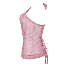 Pink Brocade Full-Back Overbust Corset