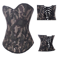 Camouflage painting Overbust Corsets