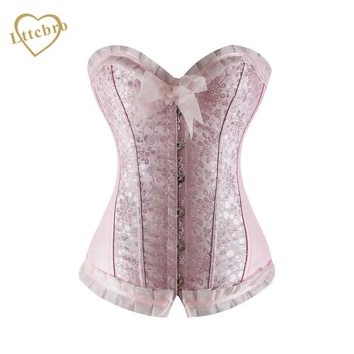 Pink Floral Women's Corset