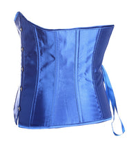 Stunning Satin Waist Underbust Corset Bustier Top Lace up boned Sexy Lingerie Corset Basques Korsett Waist Cincher