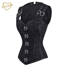 Black Steampunk Corset and Bustier Brocade Sexy Cupless Vest Corset Gothic Waist Corsets Steel Boned Cosplay Clothing